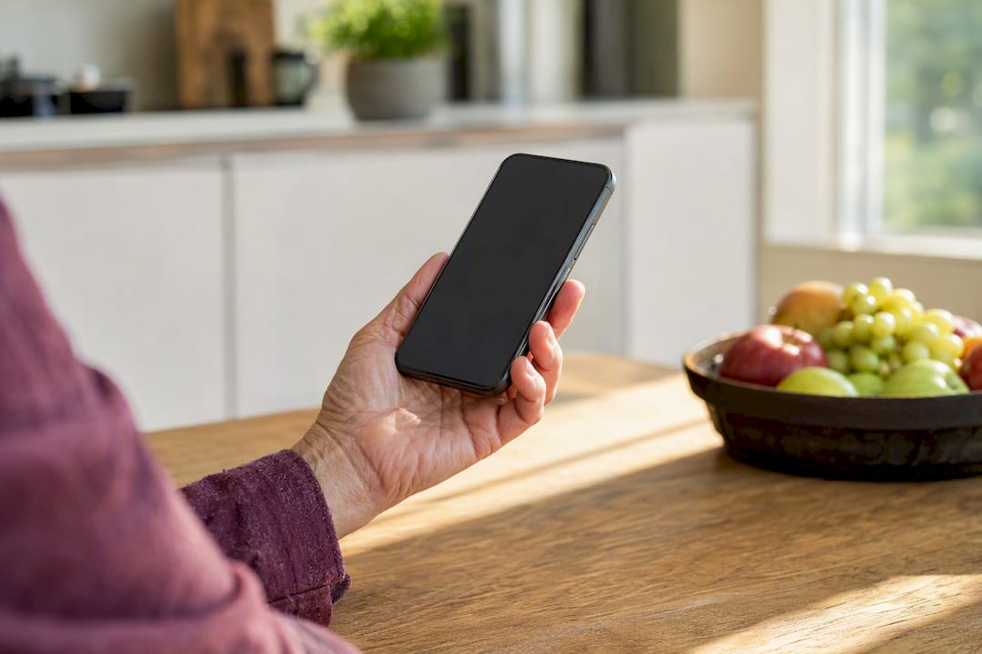 Hand die een herinnering in de agenda op de smartphone zet