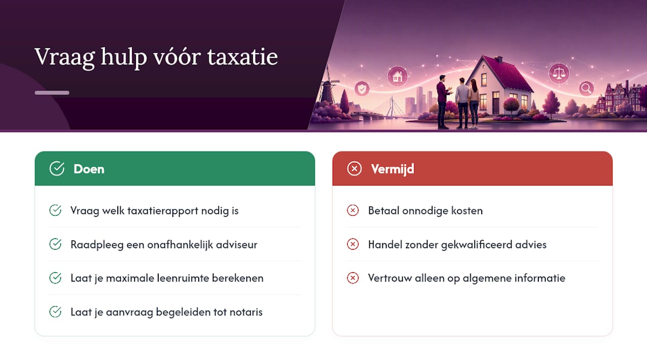 Hulp nodig bij je taxatie en hypotheekaanvraag? — overview diagram