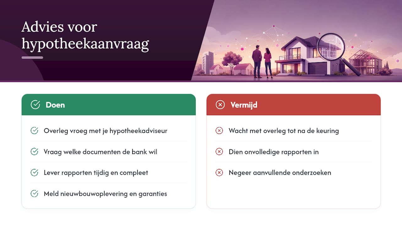 Wat doet een keuringsrapport met je hypotheekaanvraag? — overview diagram
