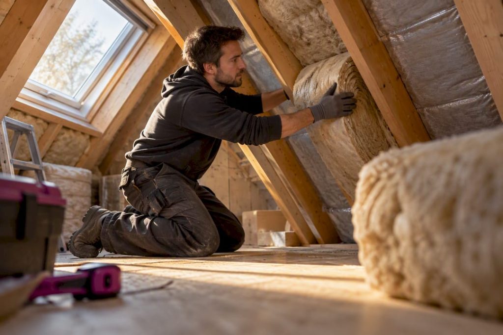 Isolatiemateriaal aanbrengen in een koopwoning