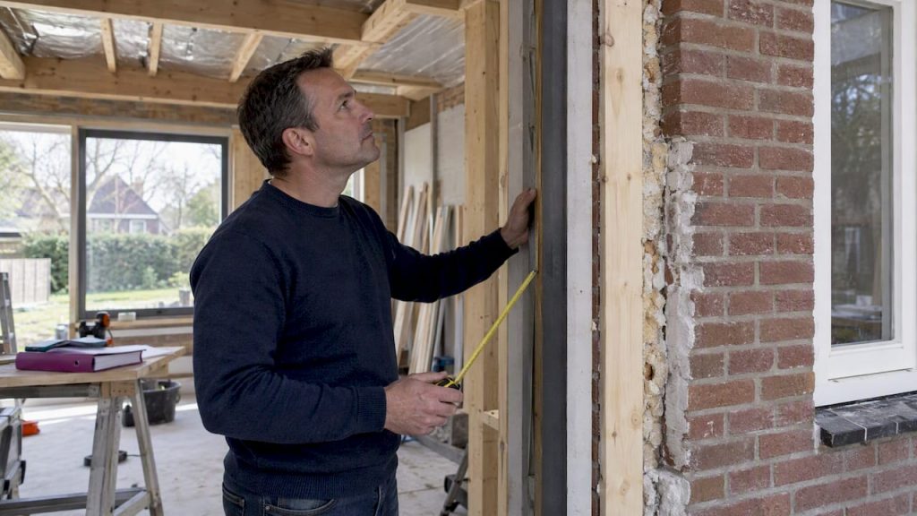 Taxateur beoordeelt woning terwijl de verbouwing bezig is