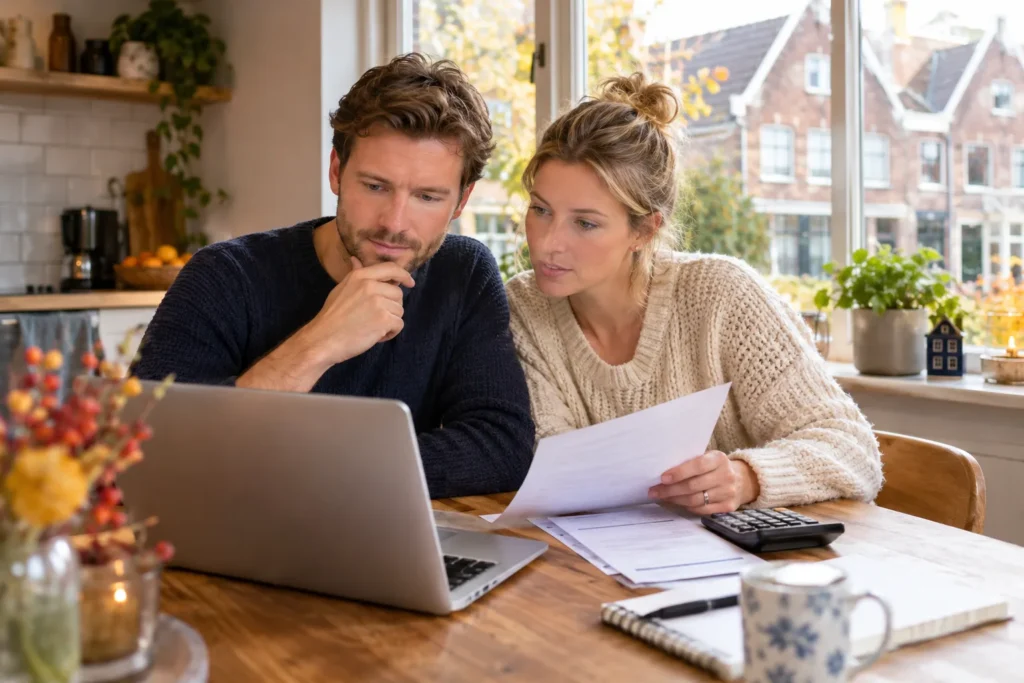 Stel aan de keukentafel rekent de hypotheekrente en maandlasten door